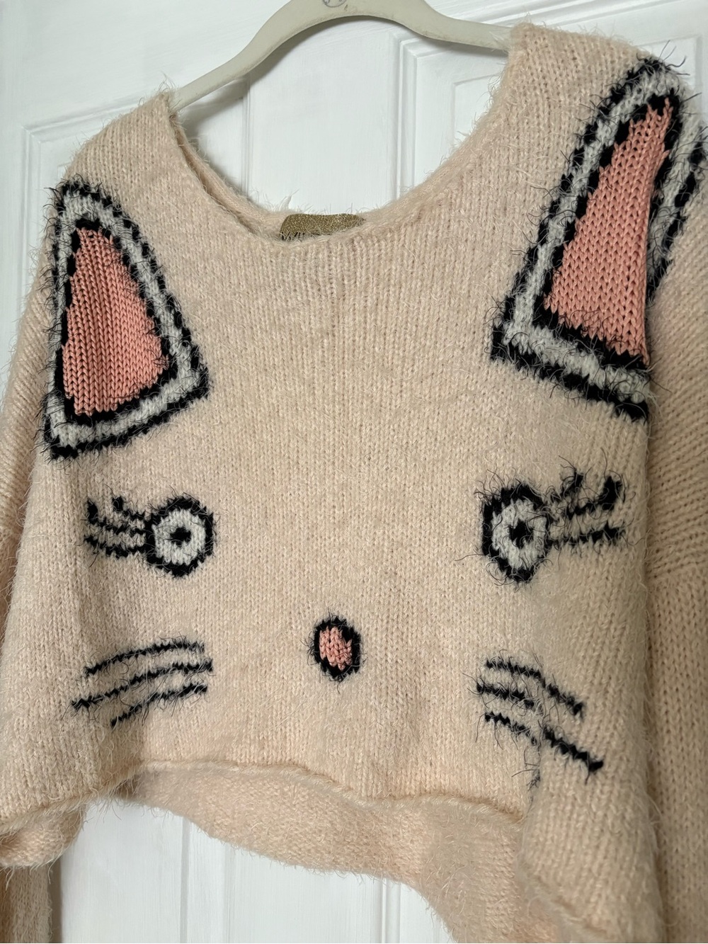 Rare Wildfox Fuzzy Cat Cropped Sweater - Picture 2 of 8